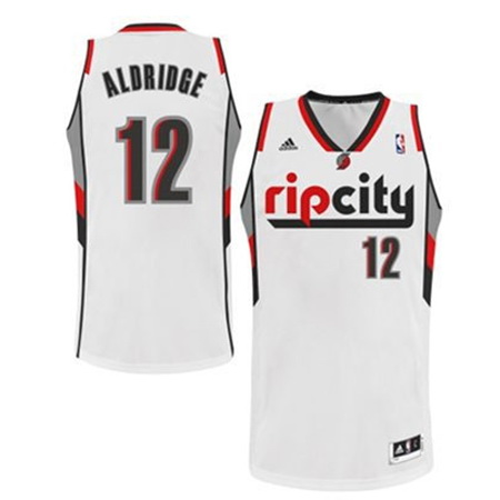 Camiseta retro Aldridge #12 Portland Trail Blazers Blanco - Haga un click en la imagen para cerrar